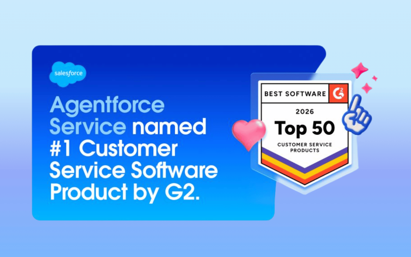 Agentforce Service, G2'de 3 Yıl Üst Üste 1 Numara